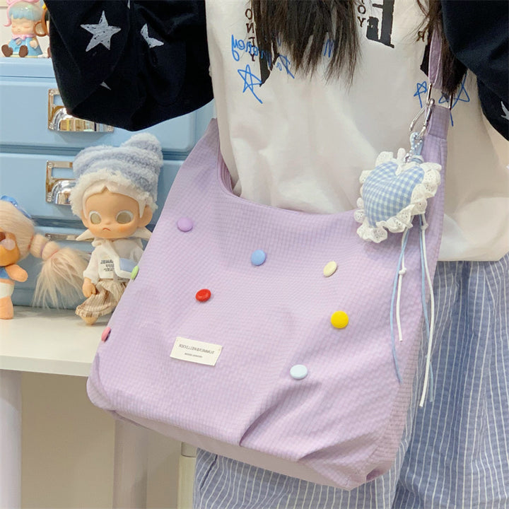 Casual Pop-Embellished Hobo Bag Stornfield