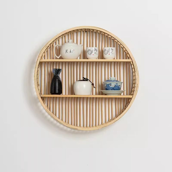 Circular Bamboo Wall Shelf Stornfield