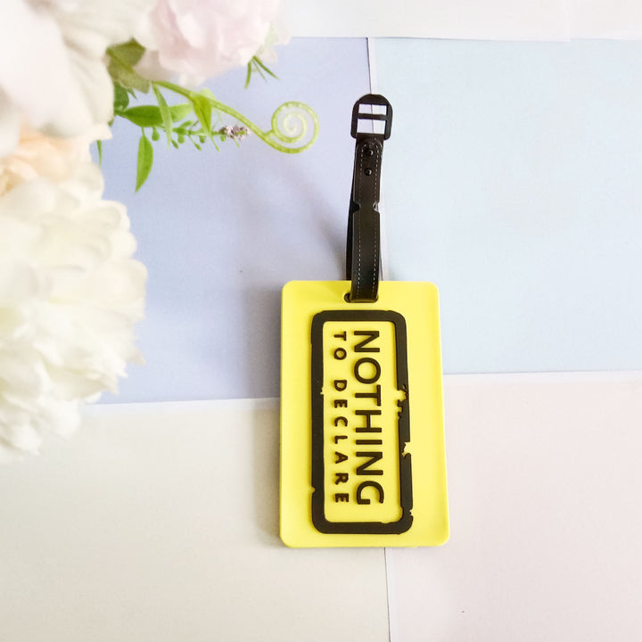 Unisex luggage tag made of durable silicone with airplane motif Bowlift