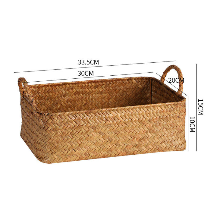Handcrafted Natural Woven Storage Tray Stornfield