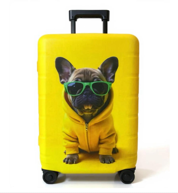Unisex nan elastic suitcase cover with 3D dog design for trolley, stretchy and scratch-resistant Stornfield