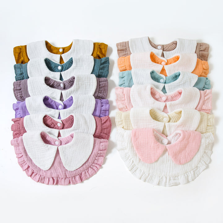 Ruffled Muslin Baby Bib Stornfield