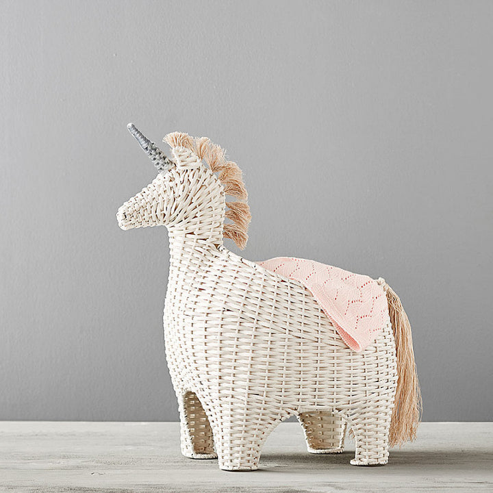 Playful decoration basket in unicorn design Stornfield