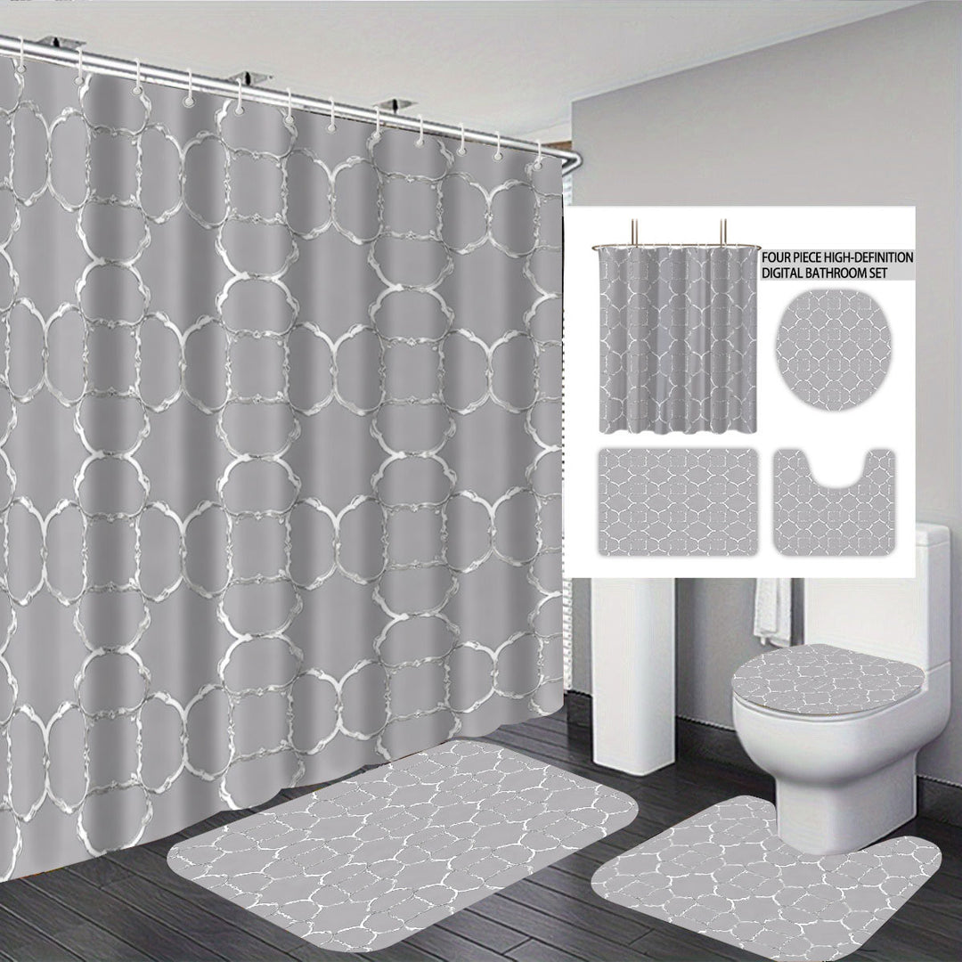 Bohemian-Themed Four-Piece Digital Bathroom Set Stornfield