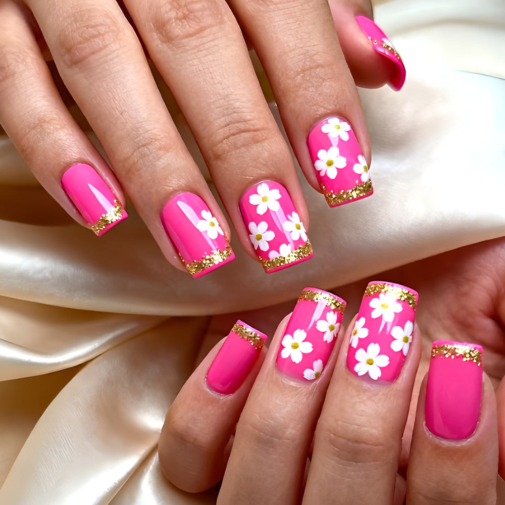 Floral Gel Nail Art Design Stornfield