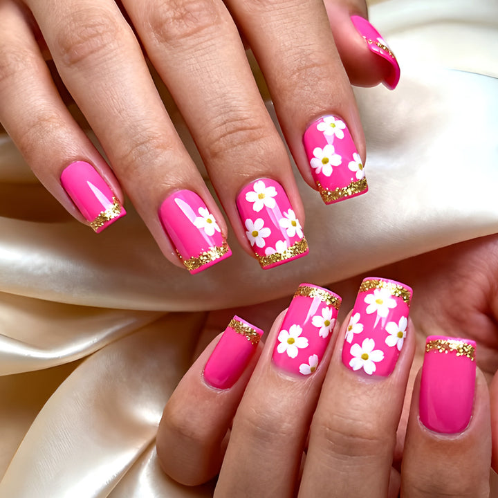 Floral Gel Nail Art Design Stornfield