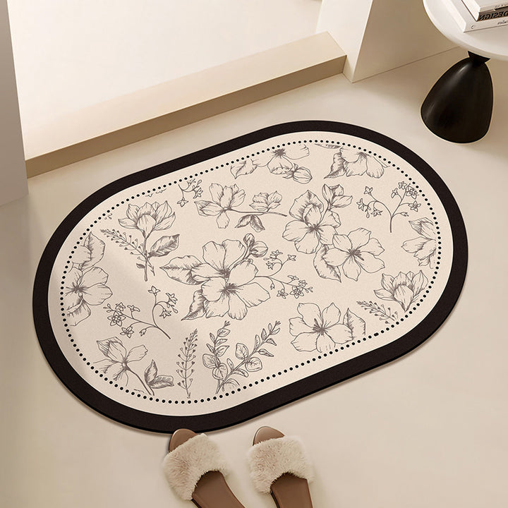 Floral-Printed Bath Runner Stornfield