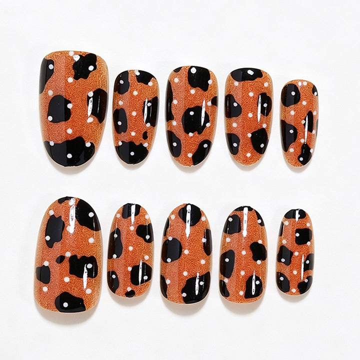 Artistic Leopard Print Press-On Nail Art Stornfield
