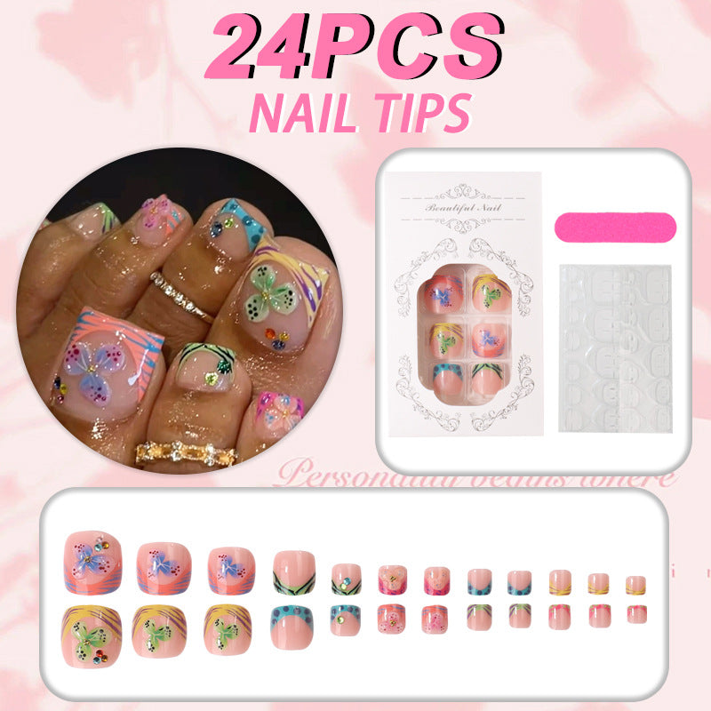 Vibrant Artistic Press-On Nail Tips Collection Stornfield