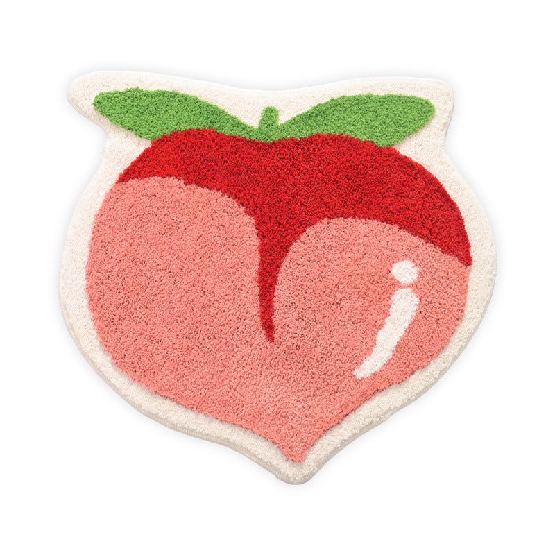 Decorative Peach-Shaped Bath Mat Stornfield
