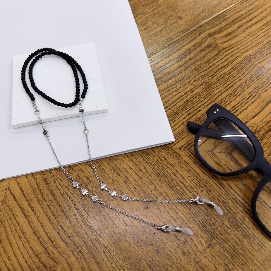 Beaded Eyewear Chain with Silver Accents Stornfield