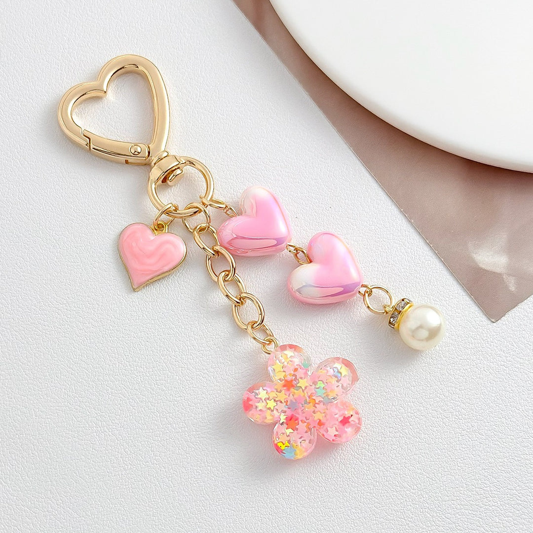 Playful keychain with hearts and flower motif Stornfield