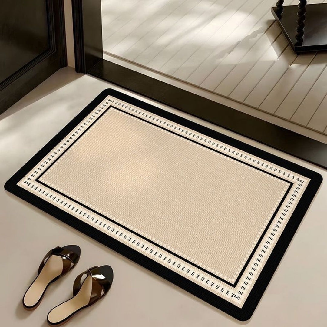 Elegant Floral Print Kitchen Mat