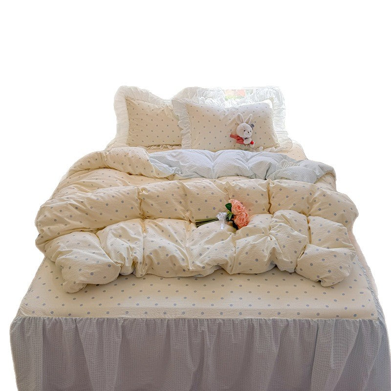 Soft Cotton Patchwork Quilt Set