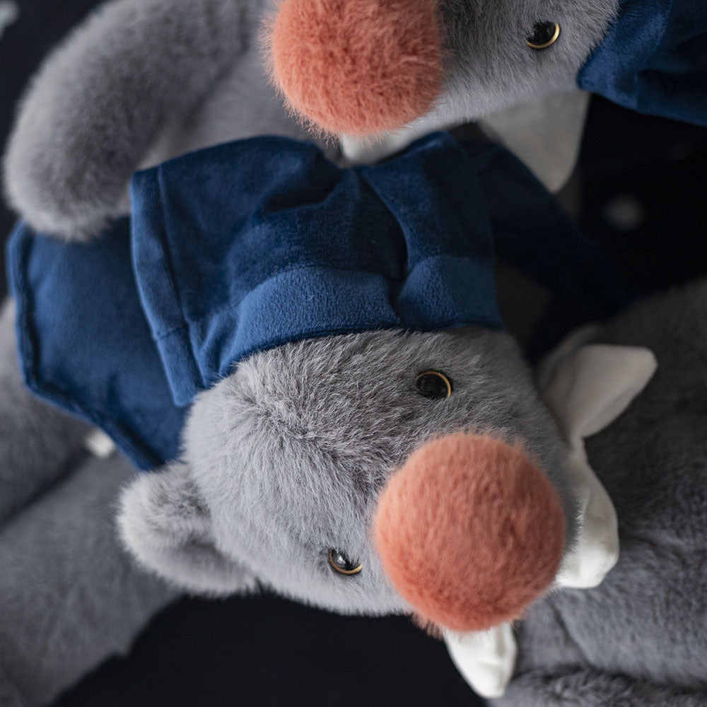 Plush Comforter Soft Stuffed Toy with Velvet Nightcap and Pom-Pom Nose