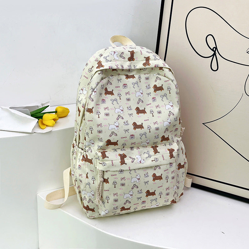 Backpack with Playful Dog Pattern Stornfield