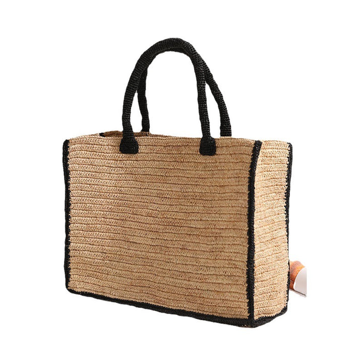 Handmade basket bag with reinforced handles Stornfield