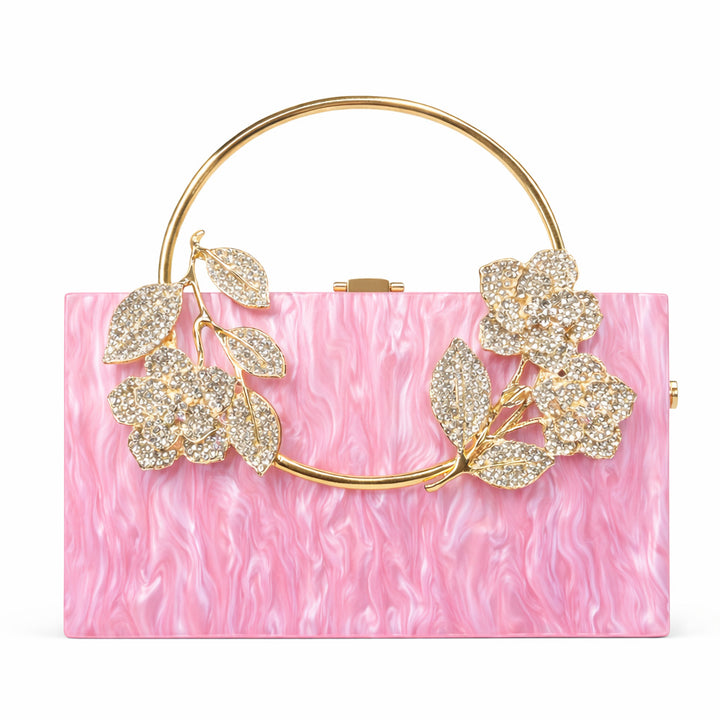 Statement Floral Embellished Clutch