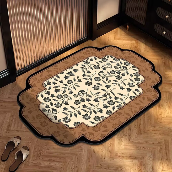 Elegant Floral Design Area Mat