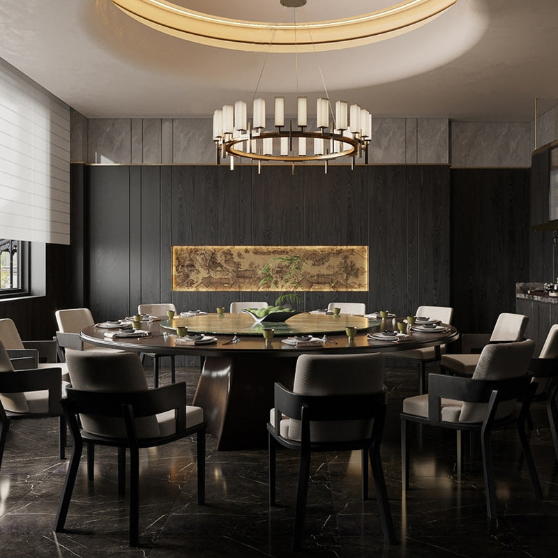 Modern Circular Dining Table with Sleek Finishing