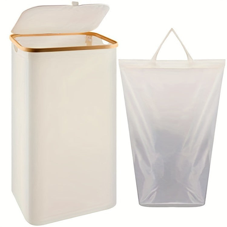 High-quality laundry container with modern lid and removable inner bag Stornfield