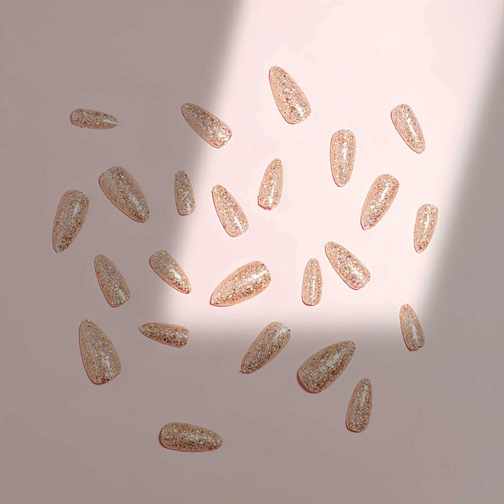 Sparkly Long Press-On Nails Stornfield