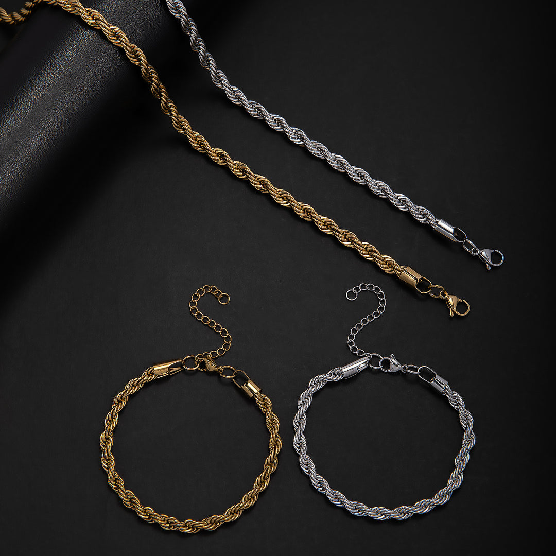 Braided Rope Chain Jewelry Set Stornfield