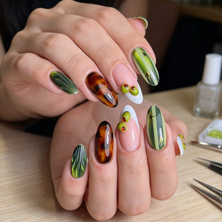 Artificial nails with creative geometric design Stornfield