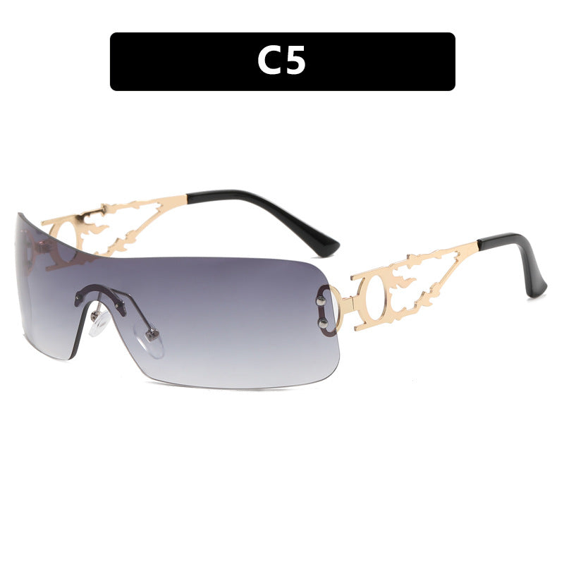 Women's futuristic sunglasses with ultra-modern metal accents Stornfield
