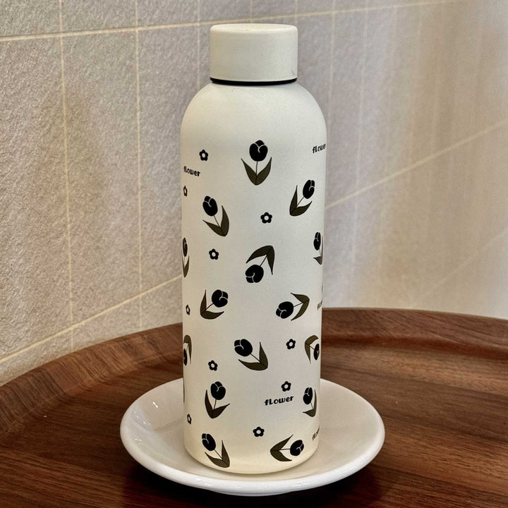 Ladies insulated drinking bottle with elegant floral design Stornfield