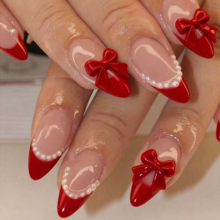 Nail art set with high-quality ribbon and pearl design Stornfield