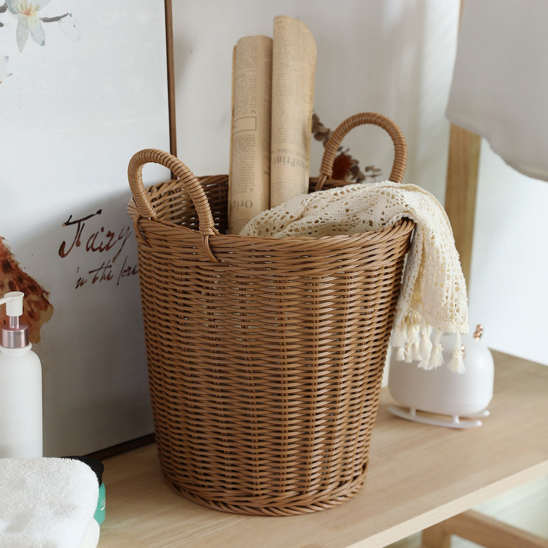 Handwoven Decorative Storage Basket with Ergonomic Handles Stornfield