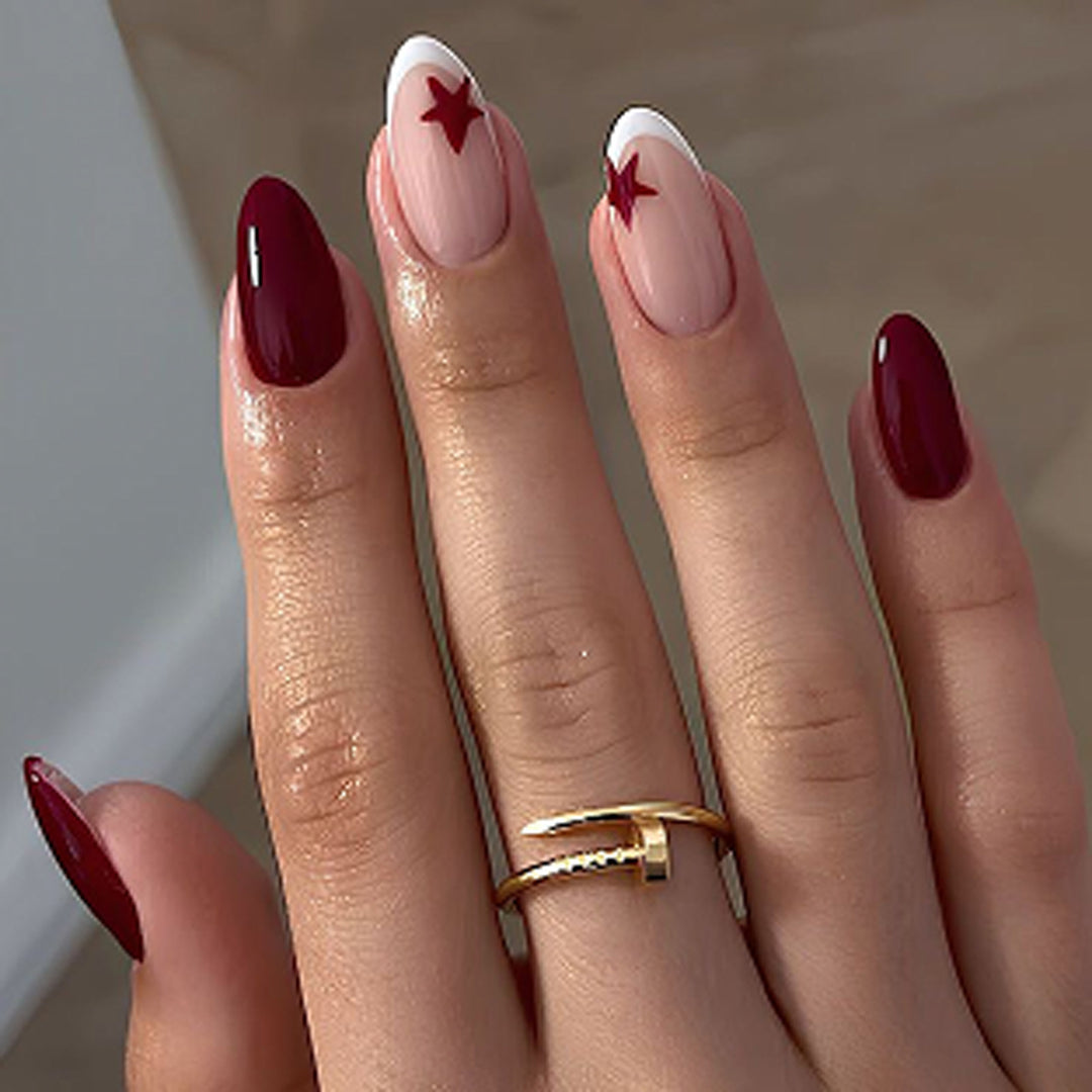 Artful Nail Extensions with Star Design Stornfield