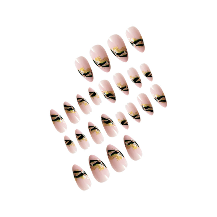 Artistic Floral Glittered Press-On Nails Stornfield