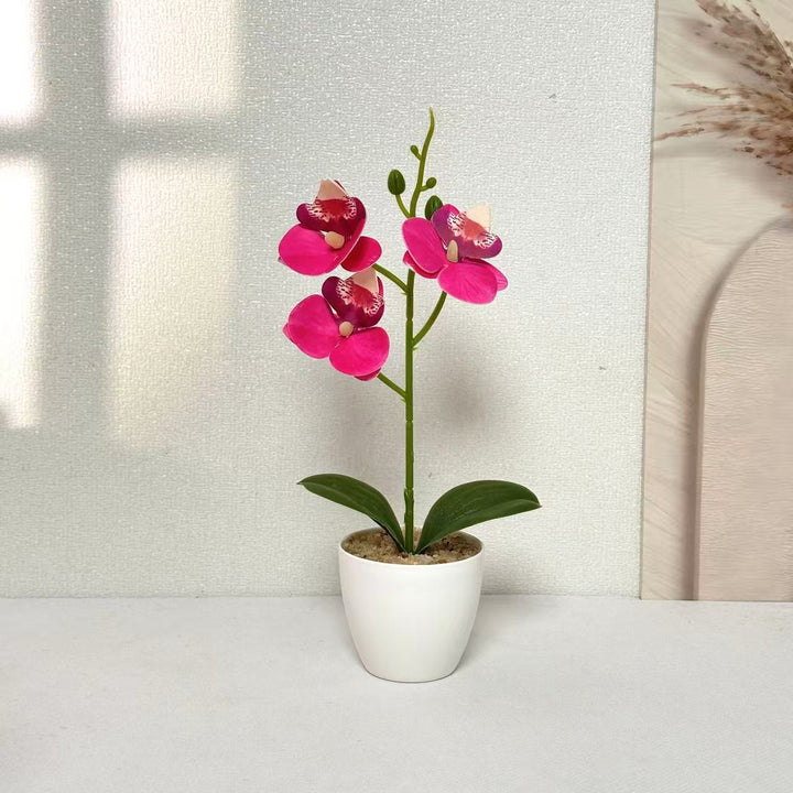 Elegant Faux Orchid Plant Arrangement