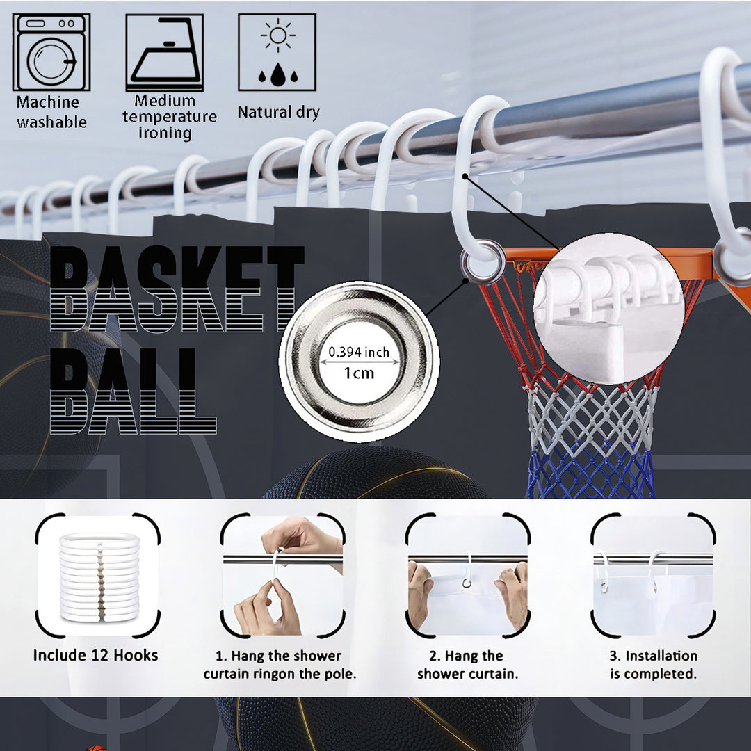 High-Definition Basketball-Themed Bathroom Décor Set Stornfield