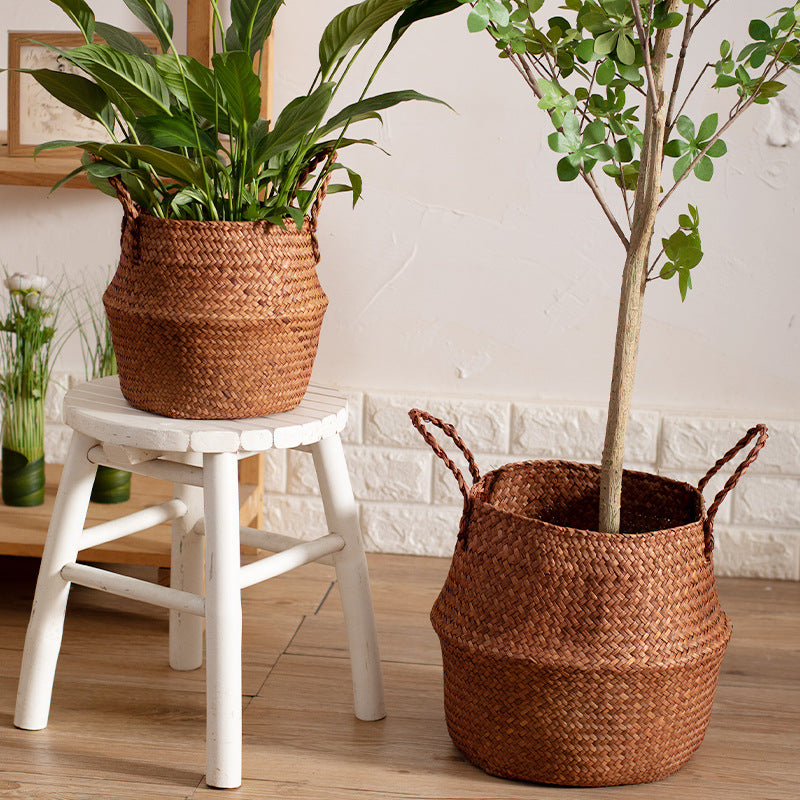 Handwoven Natural Fiber Storage Basket Stornfield
