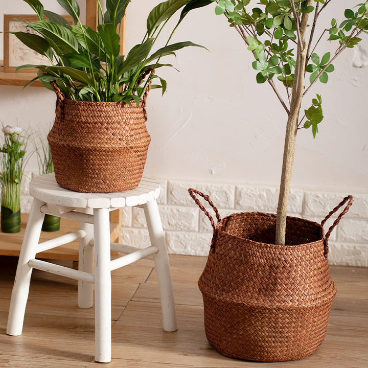 Handwoven Natural Fiber Storage Basket Stornfield