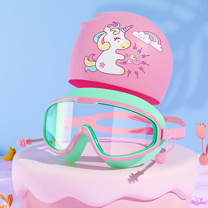 Kids Unicorn-Themed Swim Mask and Cap Set Stornfield