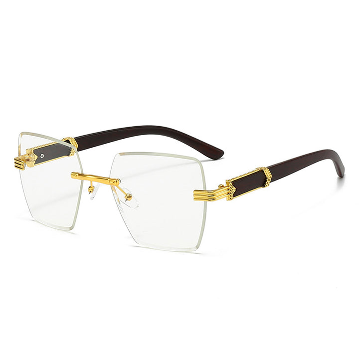 Women's extravagant square sunglasses with golden accents Stornfield
