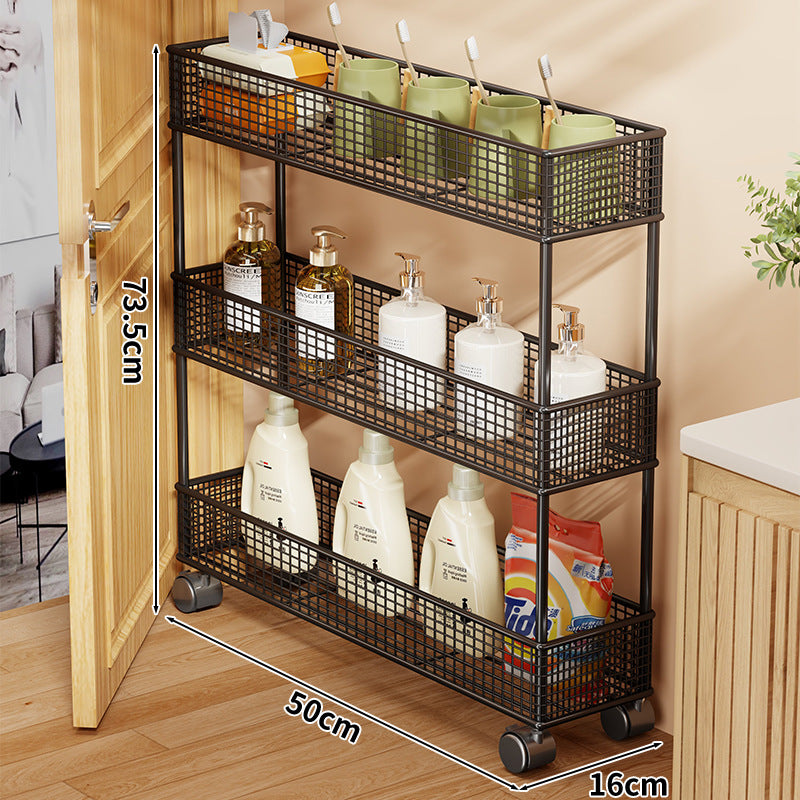 Slim Overdoor Three-Tier Wire Mesh Storage Organizer