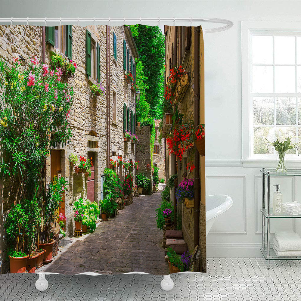 Floral Lane-Inspired Shower Curtain Stornfield