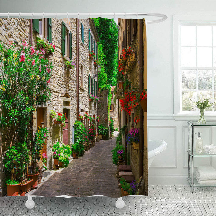 Floral Lane-Inspired Shower Curtain Stornfield
