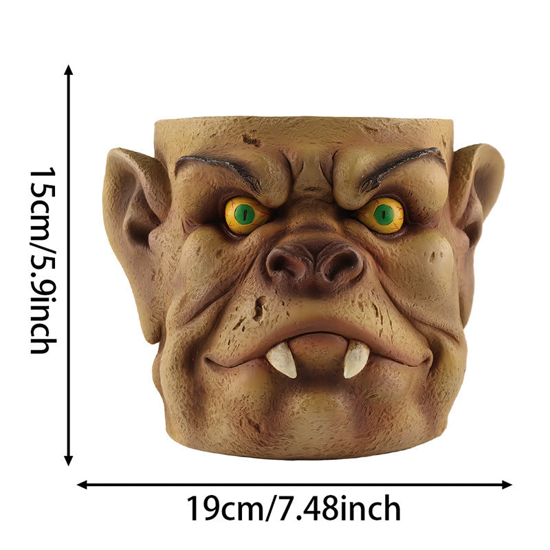 Whimsical Halloween-Themed Decorative Monster Planter