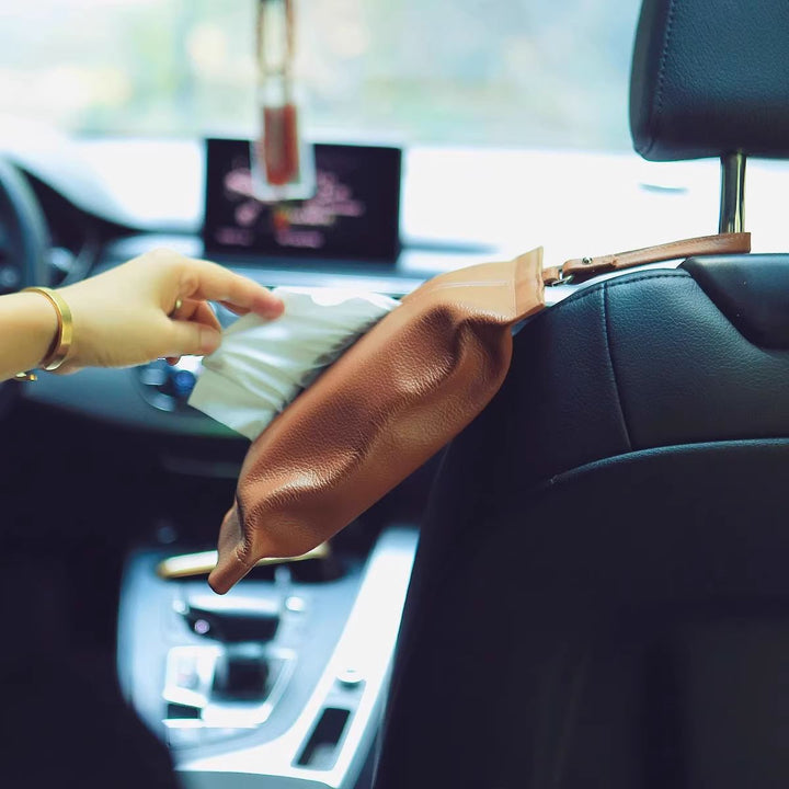 Stylish Leather Tissue Holder Stornfield