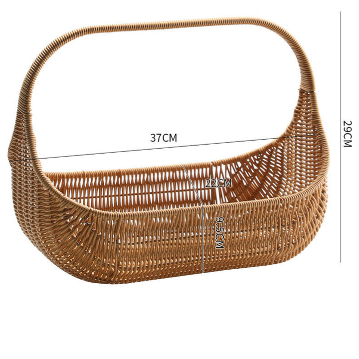 Handcrafted Natural Wicker Carry Basket Stornfield