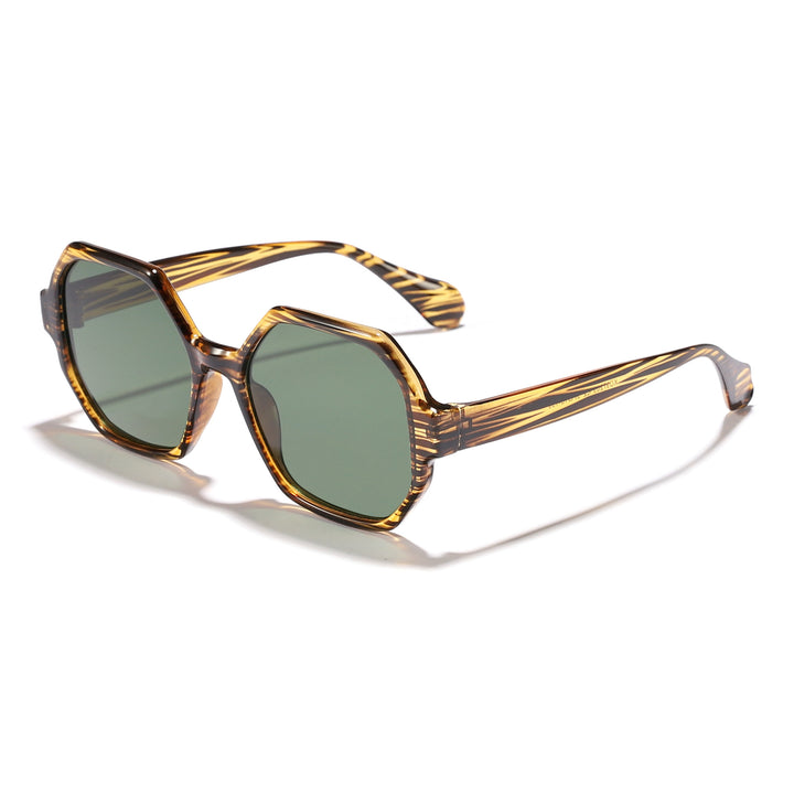 Women's fashionable sunglasses with hexagonal frame and UV protection Stornfield