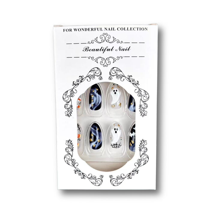 Halloween-Themed Press-On Nail Art Set 1790745925