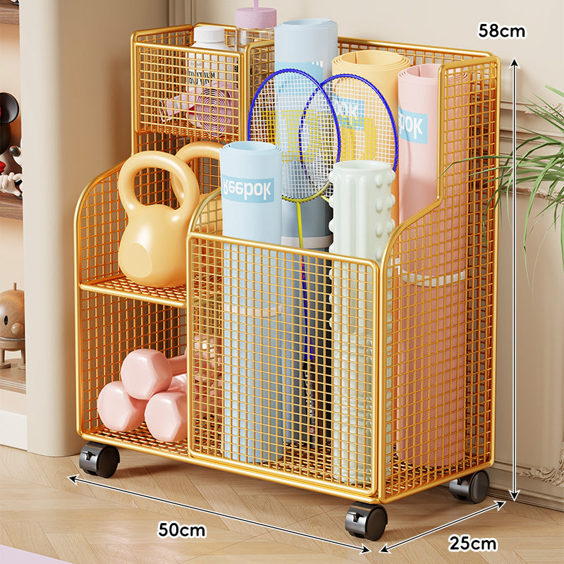 Compact Over-Cabinet Hanging Wire Grid Storage Basket with Dual Hooks