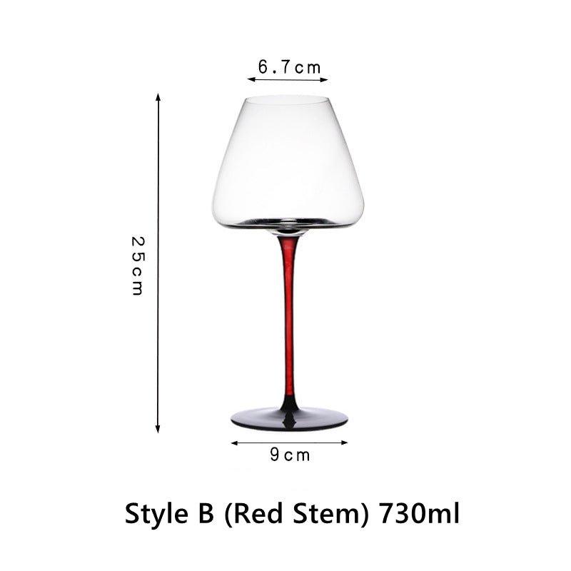 Crystal Glass Red Stem Burgundy Glasses | Stornfield